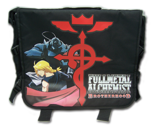 Full Metal Alchemist Brotherhood Elrics With Flamel's Cross Messenger Bag, an officially licensed product in our Fullmetal Alchemist Bags department.