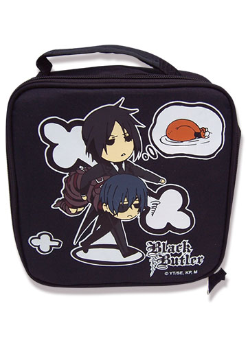 Black Butler Charcters Lunch Bag, an officially licensed Black Butler product at B.A. Toys.
