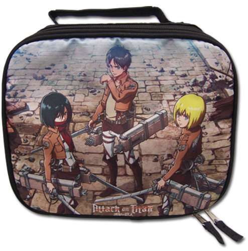 Attack On Titan - Main Three Lunch Bag, an officially licensed Attack On Titan product at B.A. Toys.