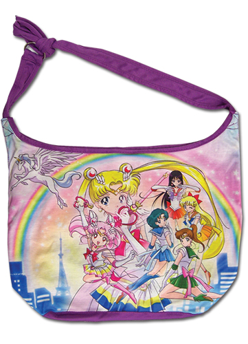 Sailor Moon Super S - Group Of Main Characters Hobo Bag, an officially licensed product in our Sailor Moon Bags department.