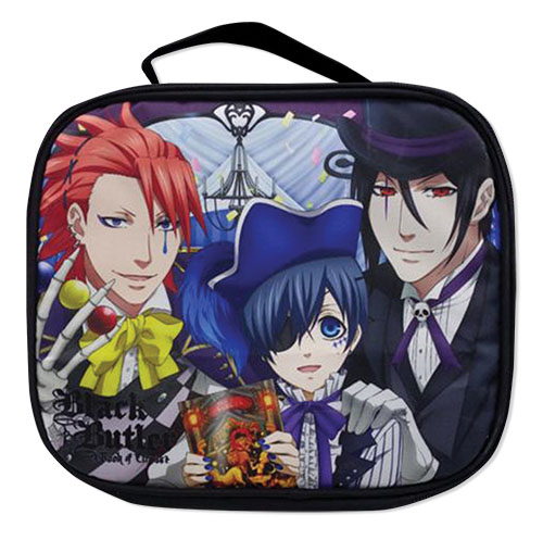 Black Butler B.O.C. - Sebastian, Ciel & Joker Lunch Bag, an officially licensed product in our Black Butler Book Of Circus Bags department.