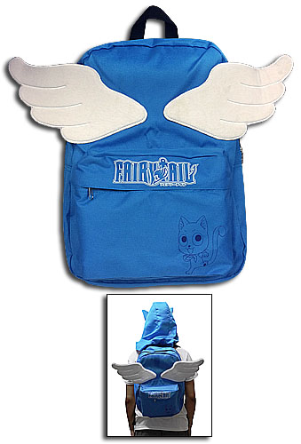 Fairy Tail - Happy Hooded Backpack, an officially licensed product in our Fairy Tail Bags department.