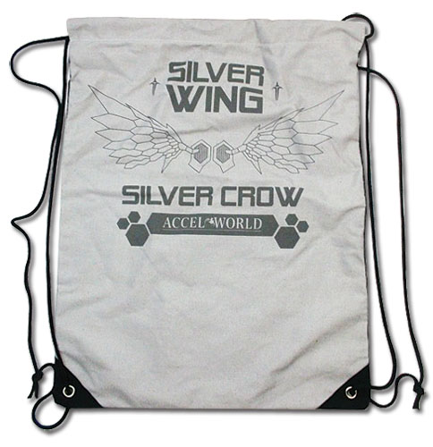 Accel World Silver Crow Wings Drawstring Bag, an officially licensed product in our Accel World Bags department.