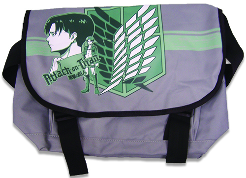 Attack On Titan Levi Green Messenger Bag, an officially licensed product in our Attack On Titan Bags department.