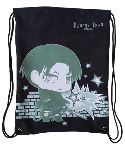 Attack On Titan - Levi Drawstring Bag, an officially licensed product in our Attack On Titan Bags department.