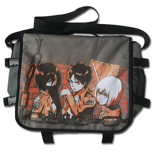 Attack On Titan - Group Orange Messenger Bag, an officially licensed product in our Attack On Titan Bags department.