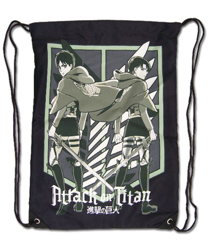 Attack On Titan - - Even & Levi Drawstring Bag, an officially licensed product in our Attack On Titan Bags department.