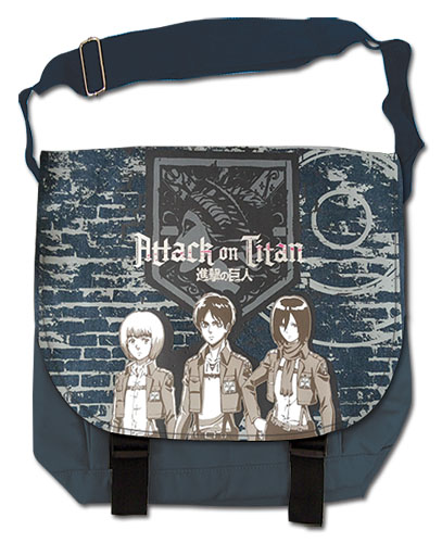 Attack On Titan - Group & Wall Messenger Bag, an officially licensed product in our Attack On Titan Bags department.