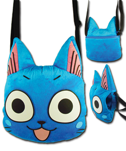 Fairy Tail - Happy Head Plush Bag, an officially licensed product in our Fairy Tail Bags department.