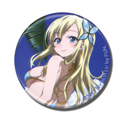 Haganai - Sena At The Beach Button, an officially licensed product in our Haganai Buttons department.