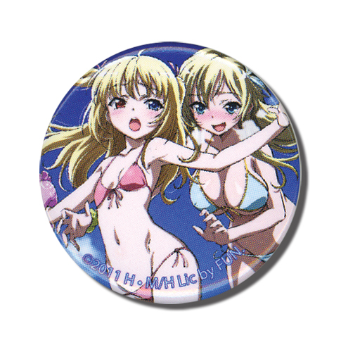 Haganai - Sena & Kobato At The Beach Button, an officially licensed product in our Haganai Buttons department.
