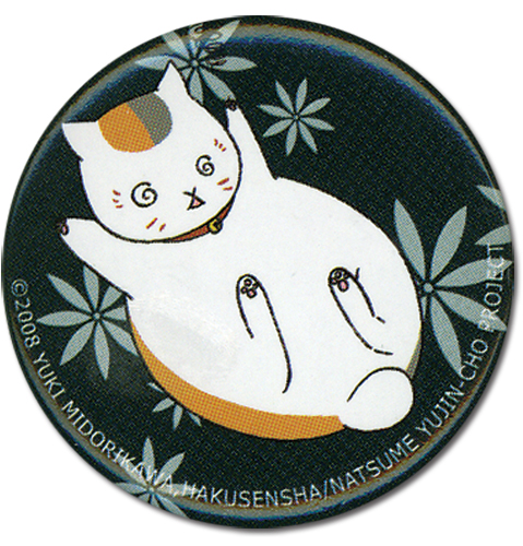 Natsume's Book Of Friends - Dizzy Nyanko Button, an officially licensed product in our Natsume'S Book Of Friends Buttons department.