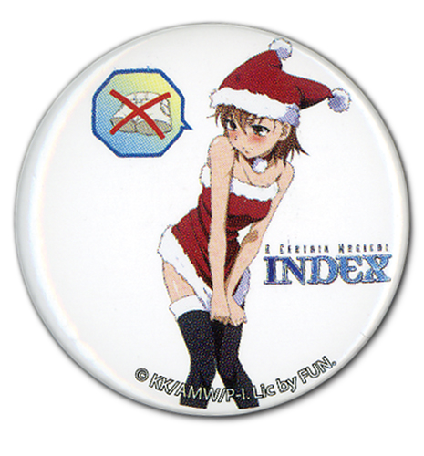 A Certain Magical Index - Christmas Misaka Button 1.25'', an officially licensed A Certain Magical Index product at B.A. Toys.