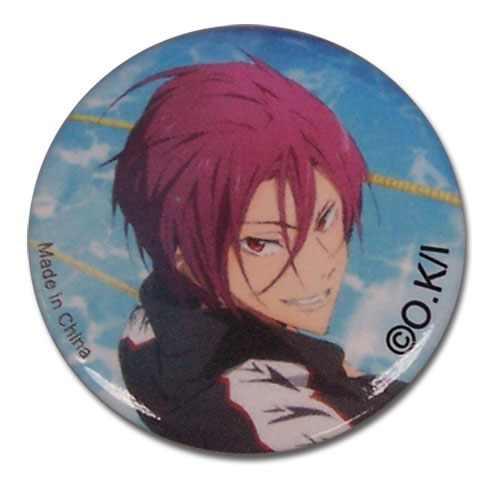 Free! - Rin Button, an officially licensed product in our Free! Buttons department.