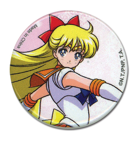 Sailor Moon - Sailor Venus Button 1.25'', an officially licensed product in our Sailor Moon Buttons department.