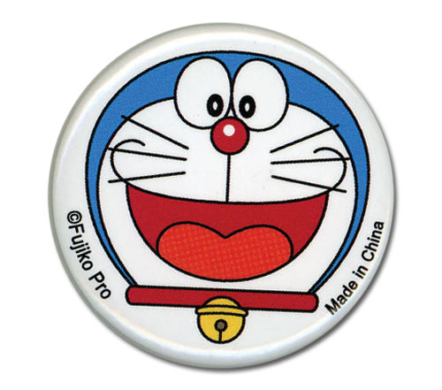 Doraemon - Doraemon Happy Face Button 1.25'', an officially licensed product in our Doraemon Buttons department.
