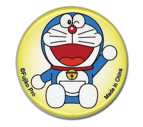 Doraemon - Doraemon Waving Button 1.25'', an officially licensed product in our Doraemon Buttons department.
