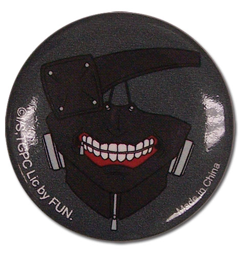 Tokyo Ghoul - Kaneki Mask Button, an officially licensed product in our Tokyo Ghoul Buttons department.