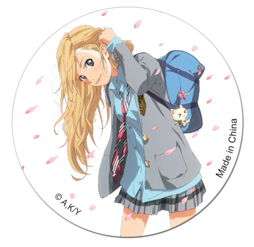 Your Lie In April - Kaori Cherry Blossom Button, an officially licensed product in our Your Lie In April Buttons department.