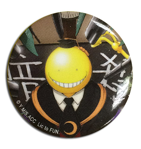 Assassination Classroom - Koro Sensei Key Art Button 1.25'', an officially licensed product in our Assassination Classroom Buttons department.