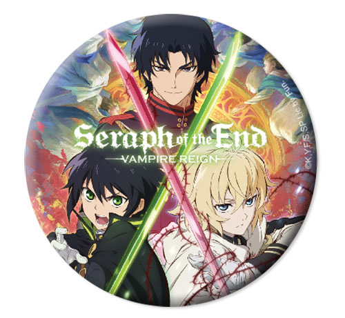 Seraph Of The End - Yuchiro, Mikaela & Guren Button 1.25'', an officially licensed product in our Seraph Of The End Buttons department.