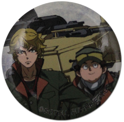 Gundam Iron Blooded Orphans - Eugene & Biscuit Button 1.25'', an officially licensed product in our Gundam Iron-Blooded Orphans Buttons department.