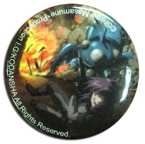 Ghost In The Shell - Motoko With Tachikoma Explosive Button, an officially licensed product in our Ghost In The Shell Buttons department.