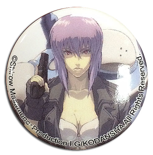 Ghost In The Shell - Motoko With Tachikoma Button 1.25'', an officially licensed product in our Ghost In The Shell Buttons department.