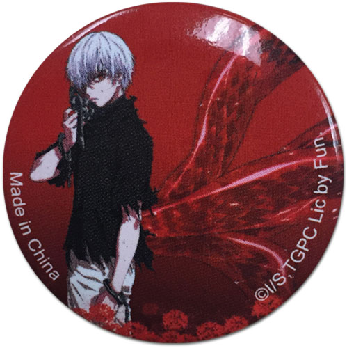 Tokyo Ghoul - Kaneki Red Button 1.25'', an officially licensed product in our Tokyo Ghoul Buttons department.