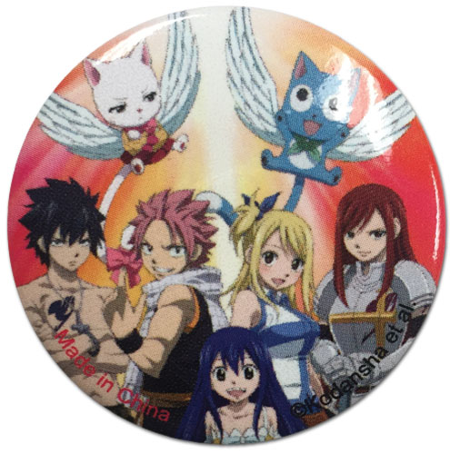 Fairy Tail - Group Button 1.25'', an officially licensed product in our Fairy Tail Buttons department.