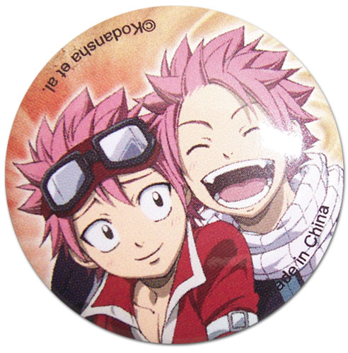Fairy Tail - Natsu Button 1.25'', an officially licensed product in our Fairy Tail Buttons department.