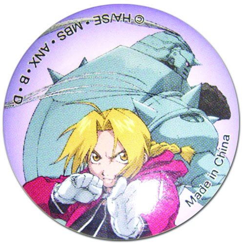 Fullmetal Alchemist - Ed & All Button 1.25'', an officially licensed product in our Fullmetal Alchemist Buttons department.