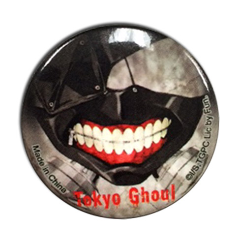 Tokyo Ghoul - Mask Glitter Button, an officially licensed product in our Tokyo Ghoul Buttons department.