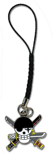 One Piece Zoro Jolly Roger Skull Metal Cellphone Charm, an officially licensed product in our One Piece Costumes & Accessories department.