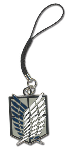 Attack On Titan - Scouting Legion Emblem Cell Phone Charm, an officially licensed product in our Attack On Titan Costumes & Accessories department.