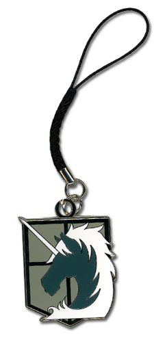 Attack On Titan - Military Police Emblem Cell Phone Charm, an officially licensed product in our Attack On Titan Costumes & Accessories department.