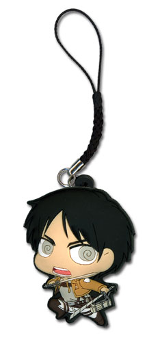 Attack On Titan - Sd Eren Pvc Cell Phone Charm, an officially licensed product in our Attack On Titan Costumes & Accessories department.