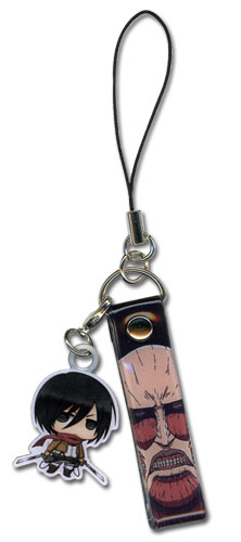 Attack On Titan - Mikasa Sd Metal Cellphone Charm, an officially licensed product in our Attack On Titan Costumes & Accessories department.