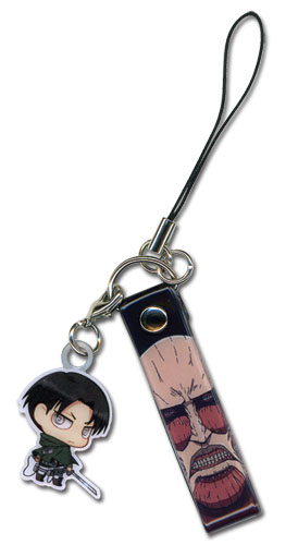 Attack On Titan - Levi Sd Metal Cell Phone Charm, an officially licensed Attack On Titan product at B.A. Toys.