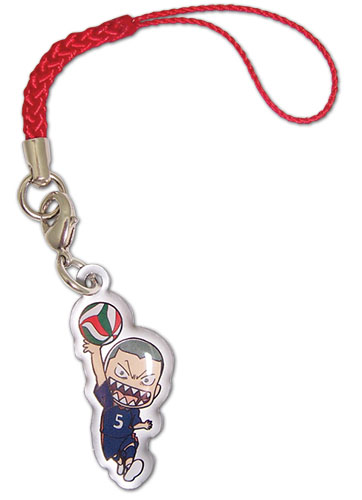 Haikyu!! - Tanaka Metal Cell Phone Charm, an officially licensed product in our Haikyu!! Costumes & Accessories department.