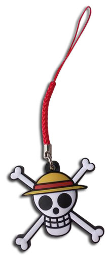 One Piece - Straw Hat Pirates Jolly Roger Pvc Phone Charm, an officially licensed product in our One Piece Costumes & Accessories department.