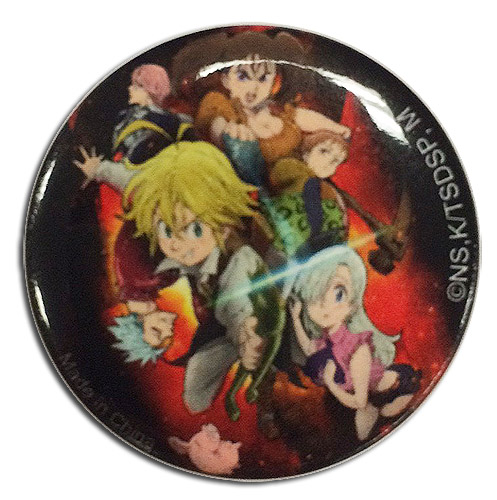 The Seven Deadly Sins - Key Art Button 1.25