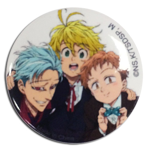 The Seven Deadly Sins - Ban, Meliodas, King In Suits Button 1.25