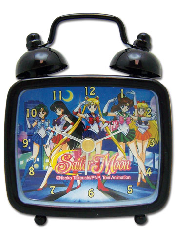 Sailormoon Group Square Mini Desk Clock, an officially licensed product in our Sailor Moon Clocks department.