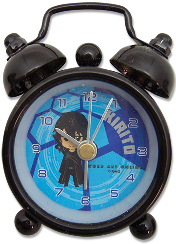 Sword Art Online Kirito Round Desk Clock, an officially licensed product in our Sword Art Online Clocks department.