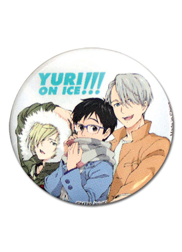Yuri!!! On Ice - Group Casual 1.25 Button, an officially licensed product in our Yuri!!! On Ice Buttons department.