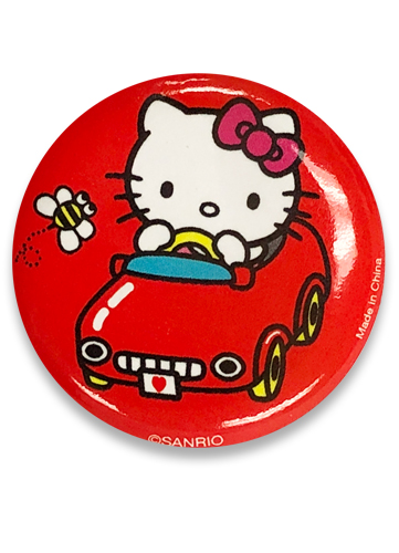 Hello Kitty - Hello Kitty In The Car Button 1.25
