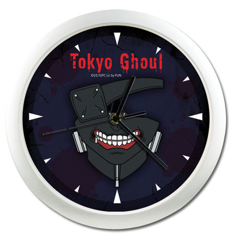 Tokyo Ghoul - Kaneki Mask Wall Clock, an officially licensed product in our Tokyo Ghoul Clocks department.