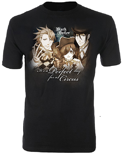 Black Butler Boc - Boc Group Mens T-Shirt S, an officially licensed Black Butler Book Of Circus product at B.A. Toys.