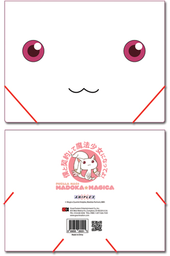 Madoka Magica Kyubey Elastic Band Pp Document Folder, an officially licensed product in our Madoka Magica Binders & Folders department.